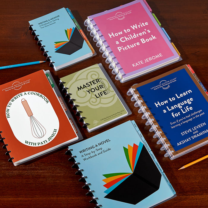 For those who never stop learning. The Levenger Master Class ™ series features exclusive, expert-authored workbooks that guide you step by step through meaningful pursuits; from writing and publishing to language learning and beyond.